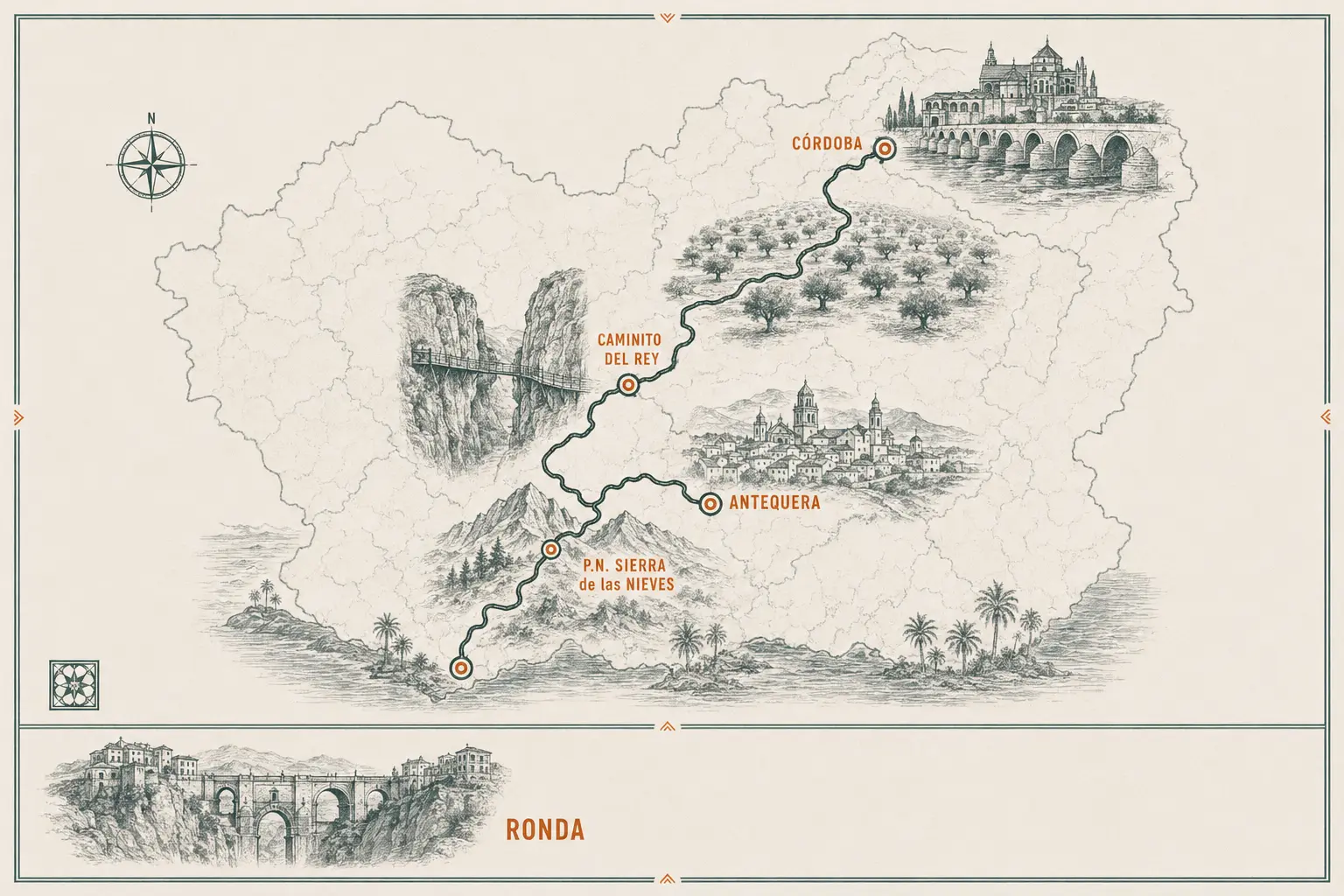 Kaart van Sardinië-tour