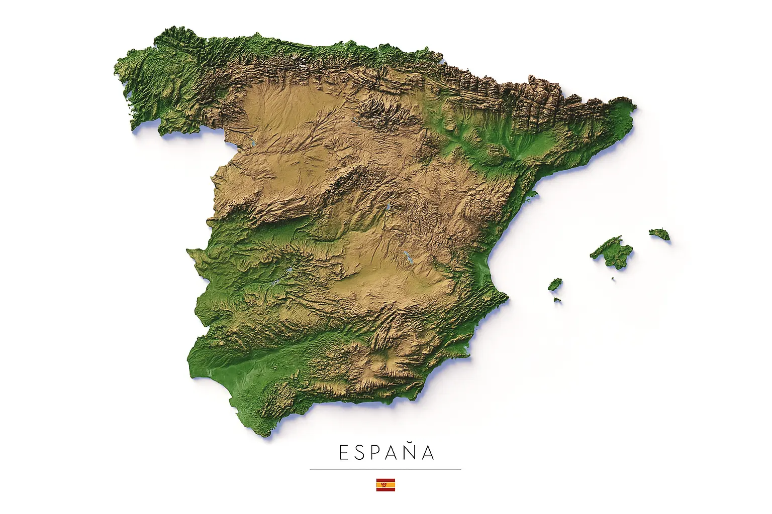 Spain map 3D