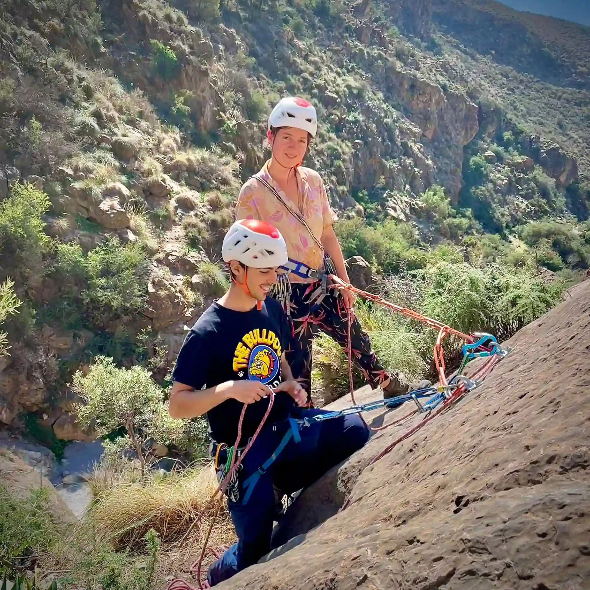 teaching rock climbing